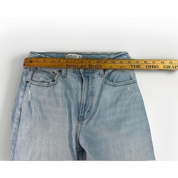 Abercrombie & Fitch 90’s Relaxed High Rise Jeans Womens Size 27/ 4 Long Wide Leg - Picture 4 of 10